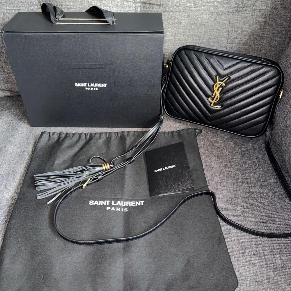 Saint Laurent Black Lou Camera Bag